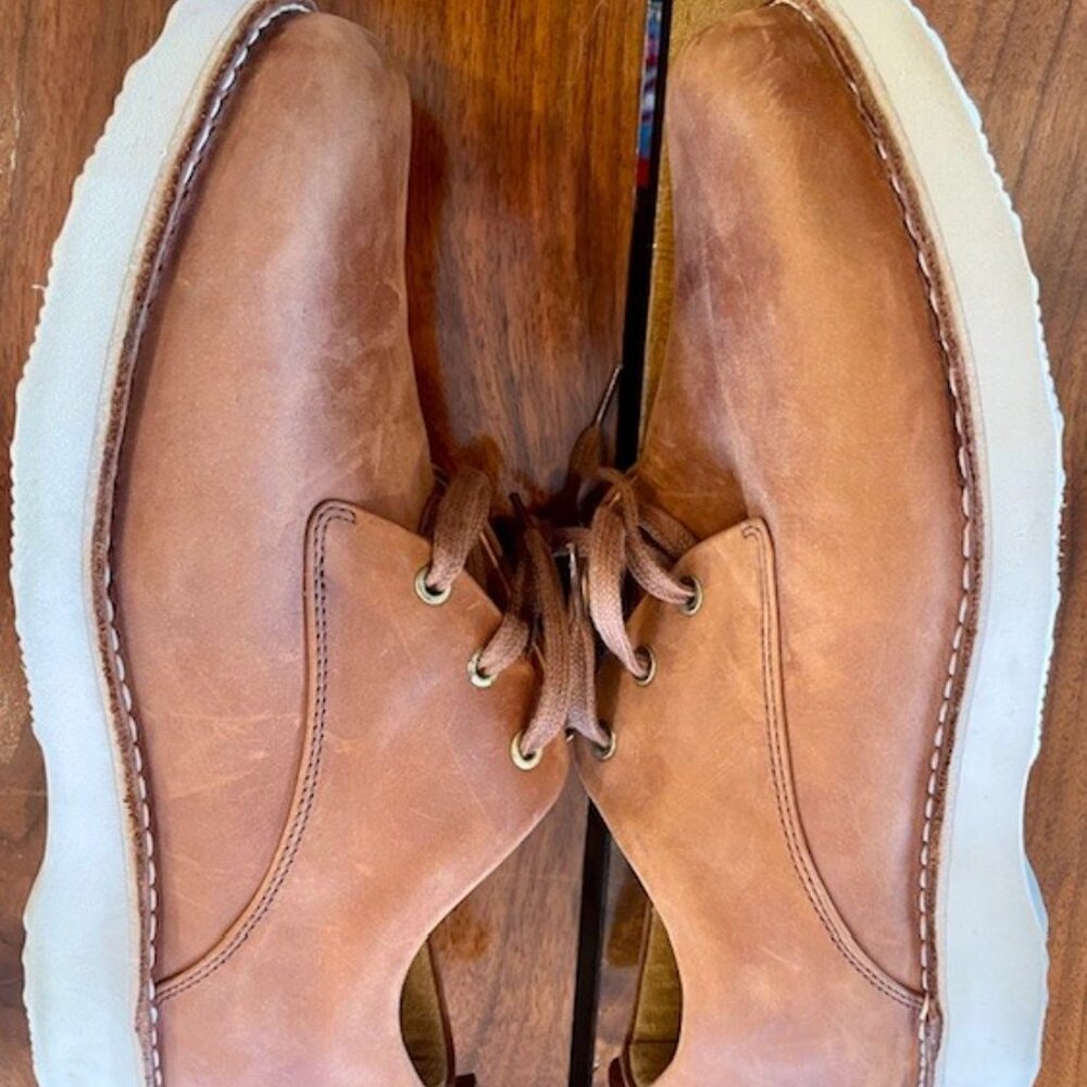 Samuel Hubbard Shoes Men 12 Wide Brown Free Oxford Nubuck Casual Walking Lace Up - Picture 8 of 9